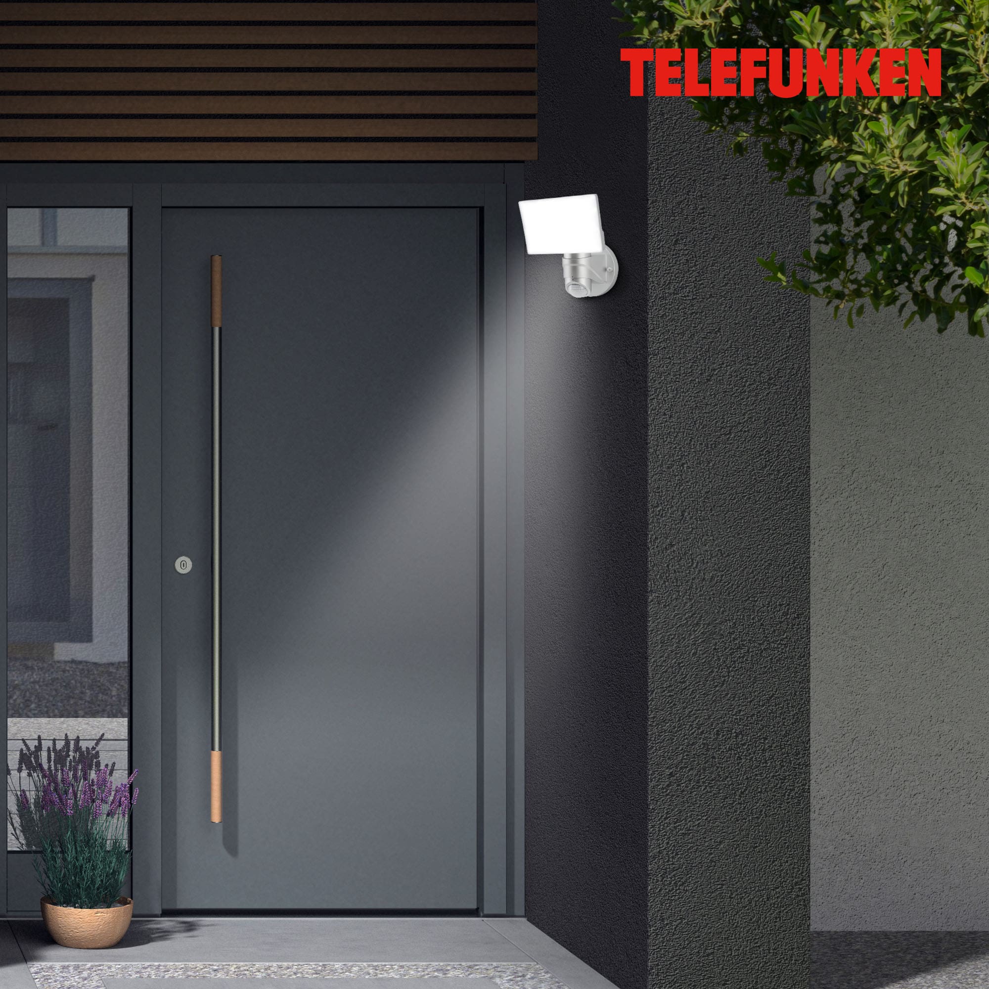 TELEFUNKEN LED Sensor Außenstrahler Silber