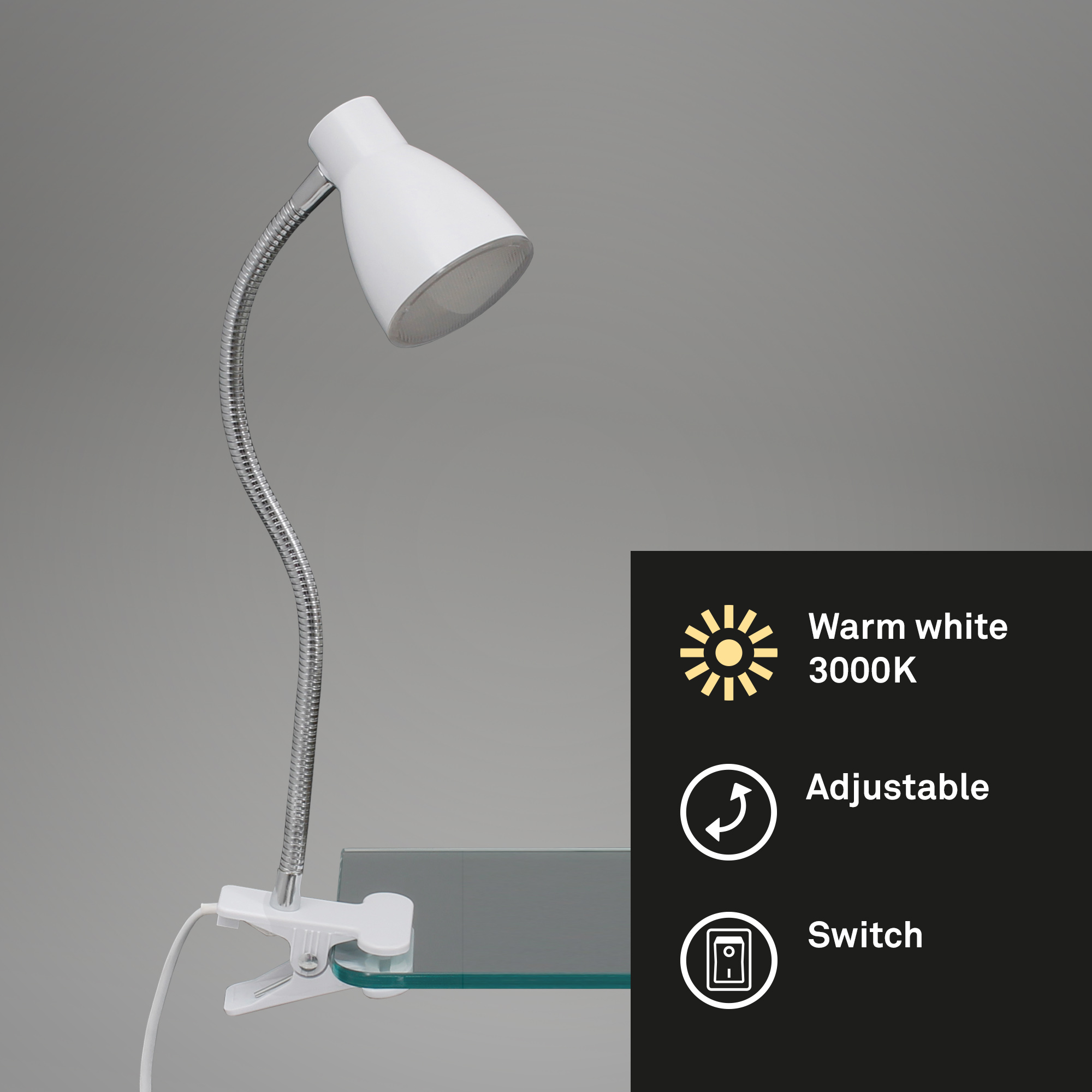 LED Klemmleuchte weiß LED-Platine Freisteller2