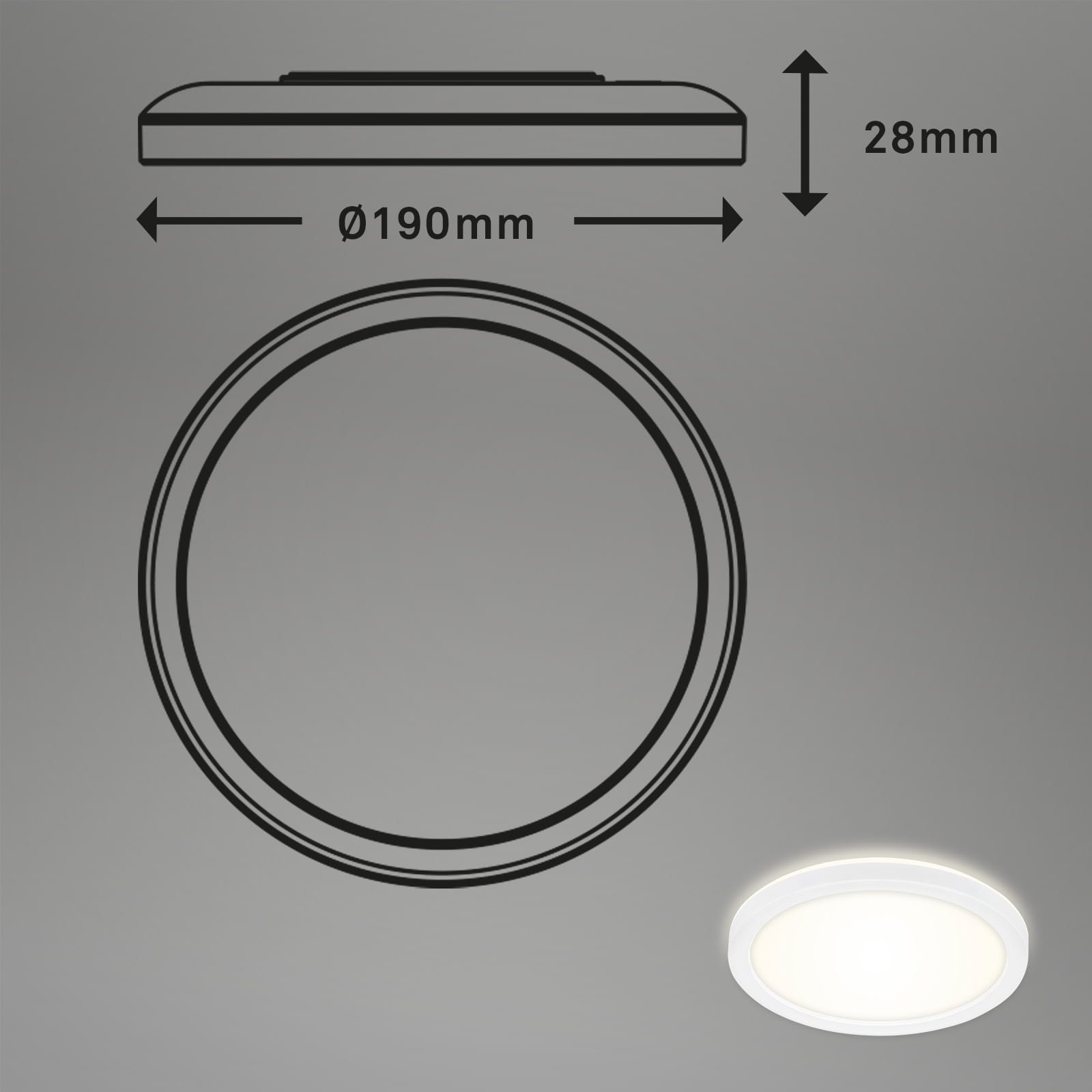 LED Panel Ultraflach weiß Maße