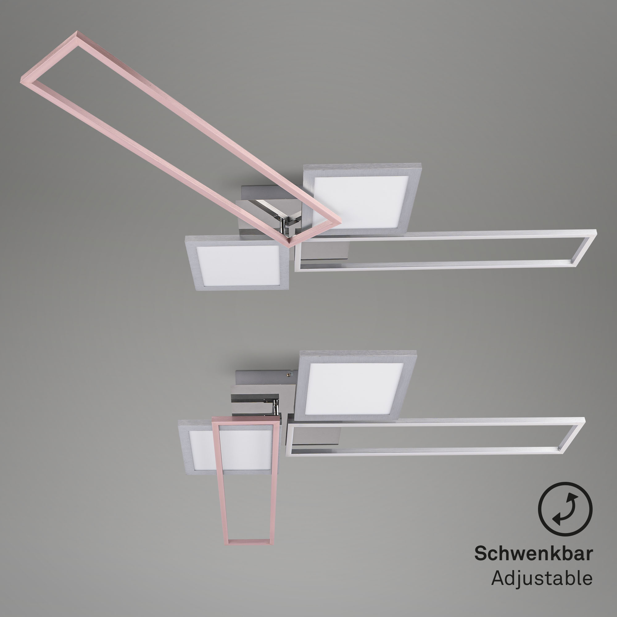 CCT LED Deckenleuchte alu-chrom Verstellbarkeit