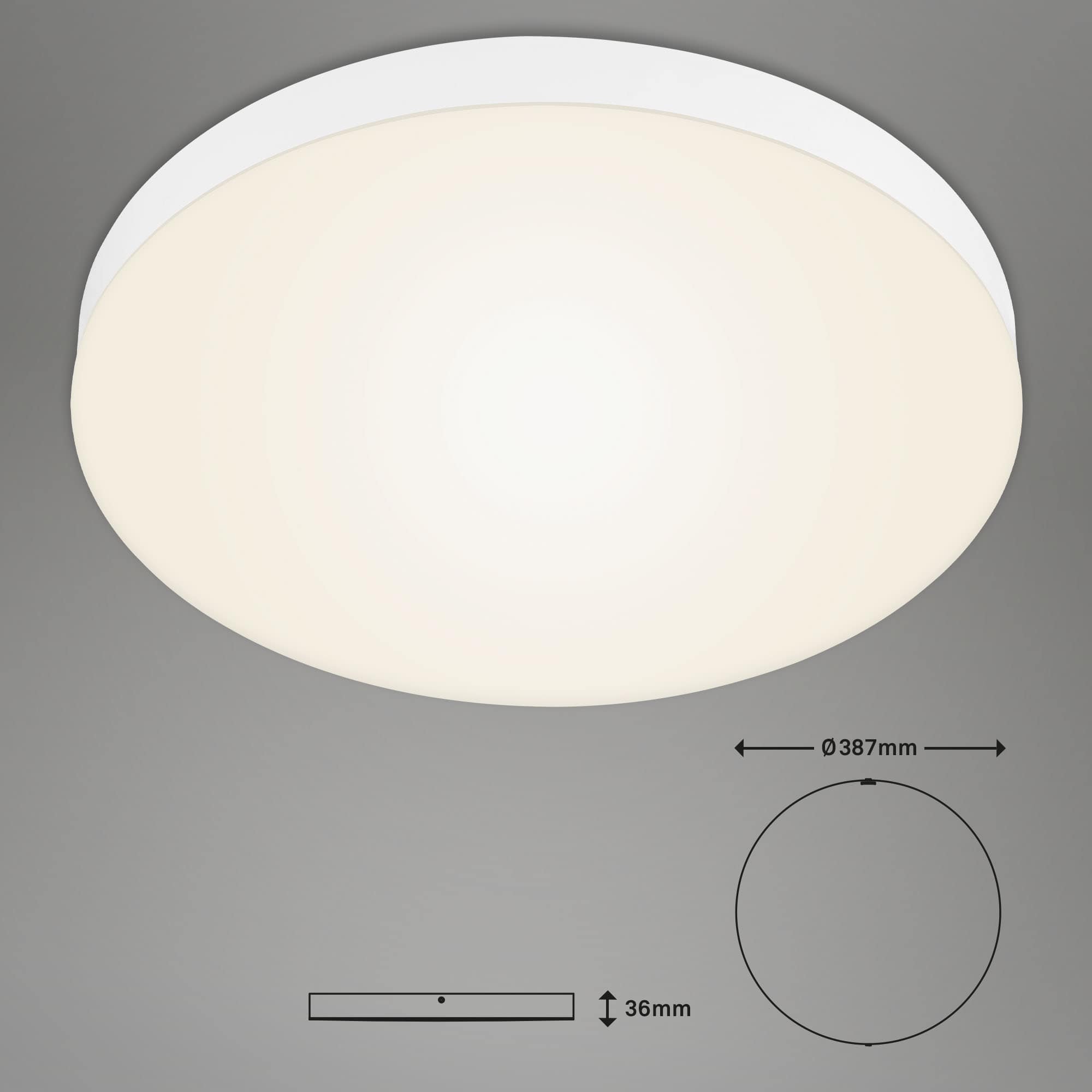 Rahmenlose LED Aufbauleuchte weiß LED-Platine4 Maßzeichnung