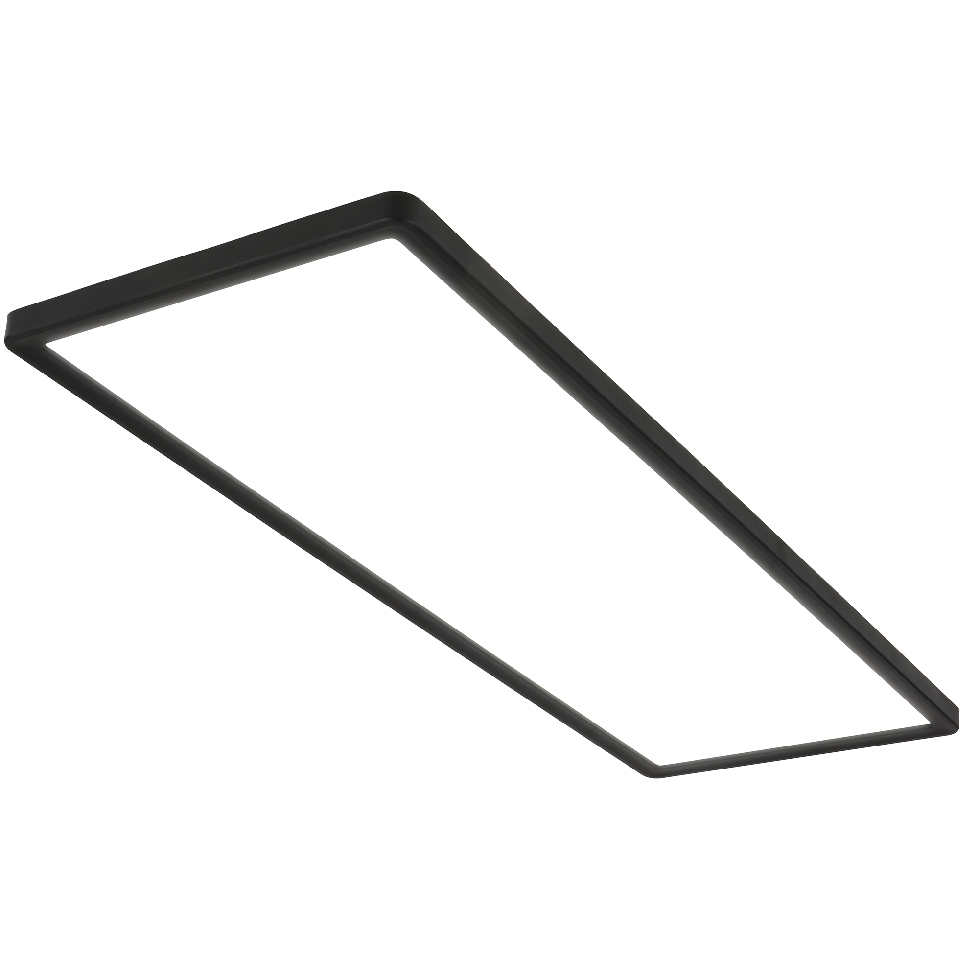 Briloner Slim LED Deckenleuchte, Backlight, Flach, Eckig, 58x20cm, Schwarz