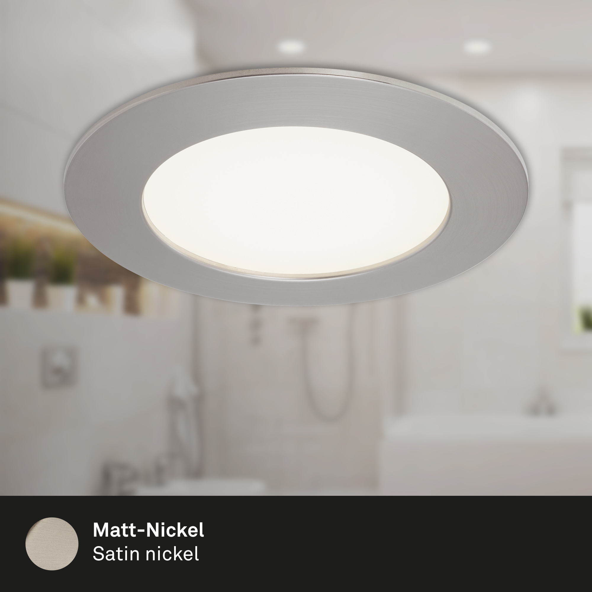 LED Einbauleuchte matt-nickel 3xLED-Platine Funktion1