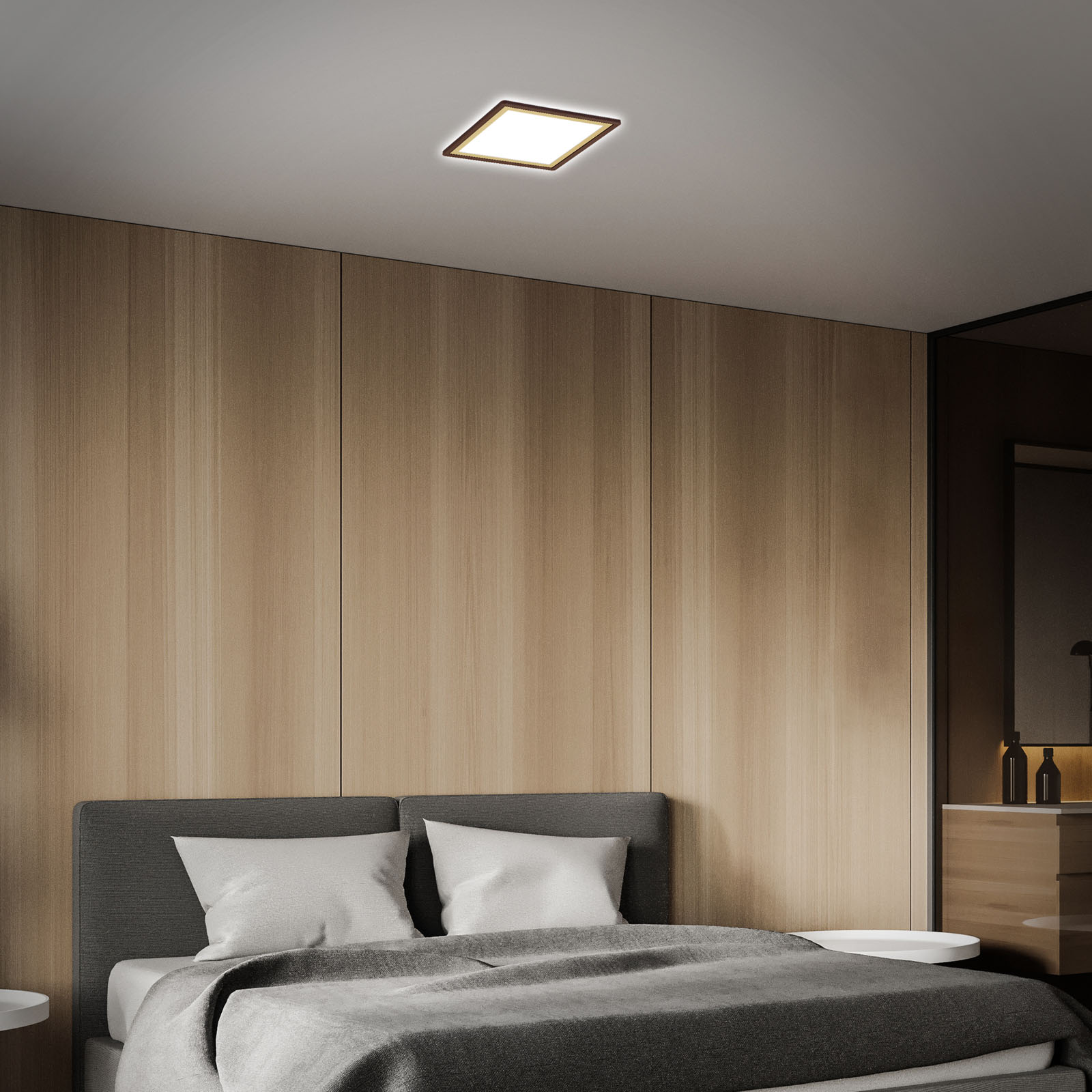 Ultraflaches LED Panel Braun Gold Milieu2