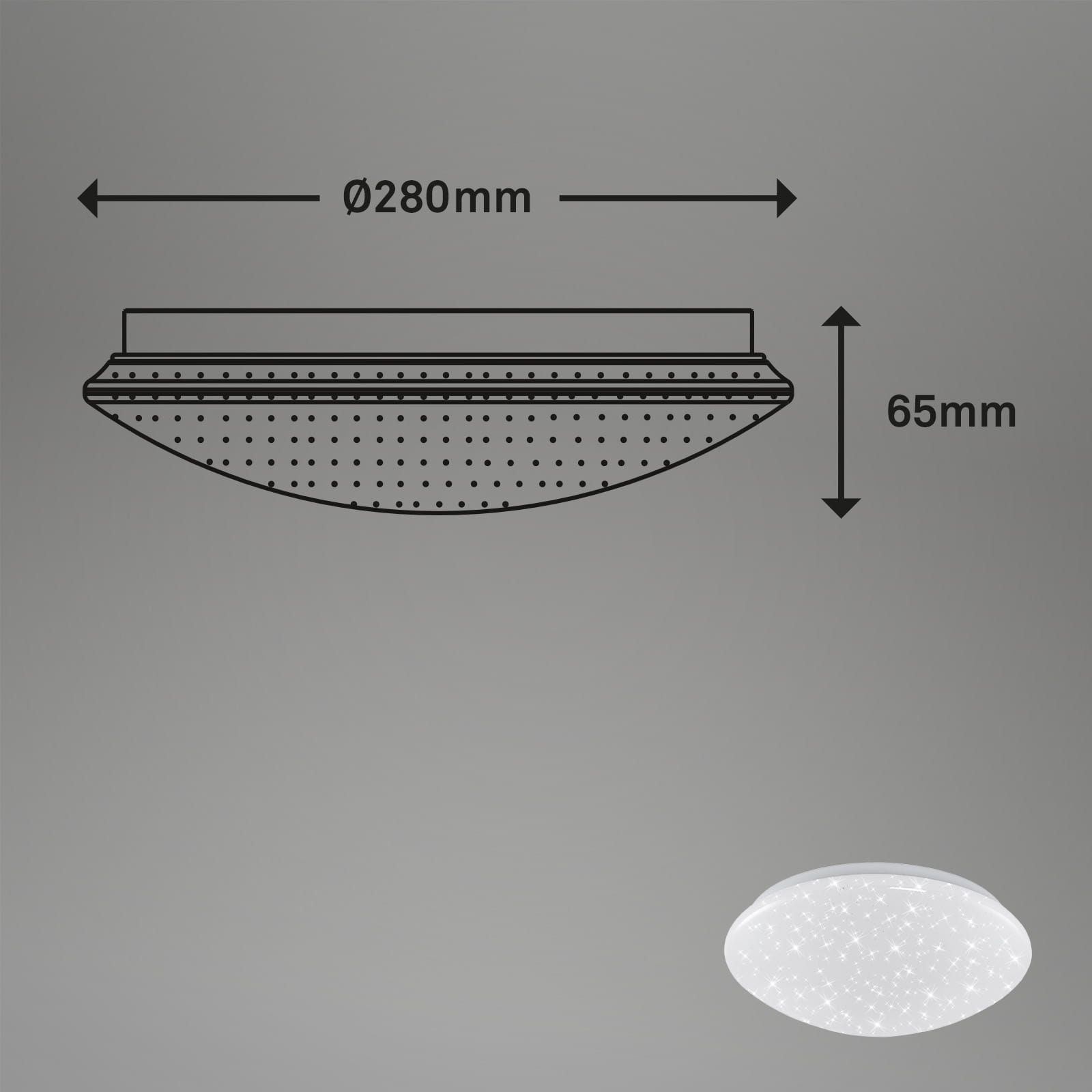 STERNENHIMMEL LED Deckenleuchte, Ø 28 cm, 12 Weiß W
