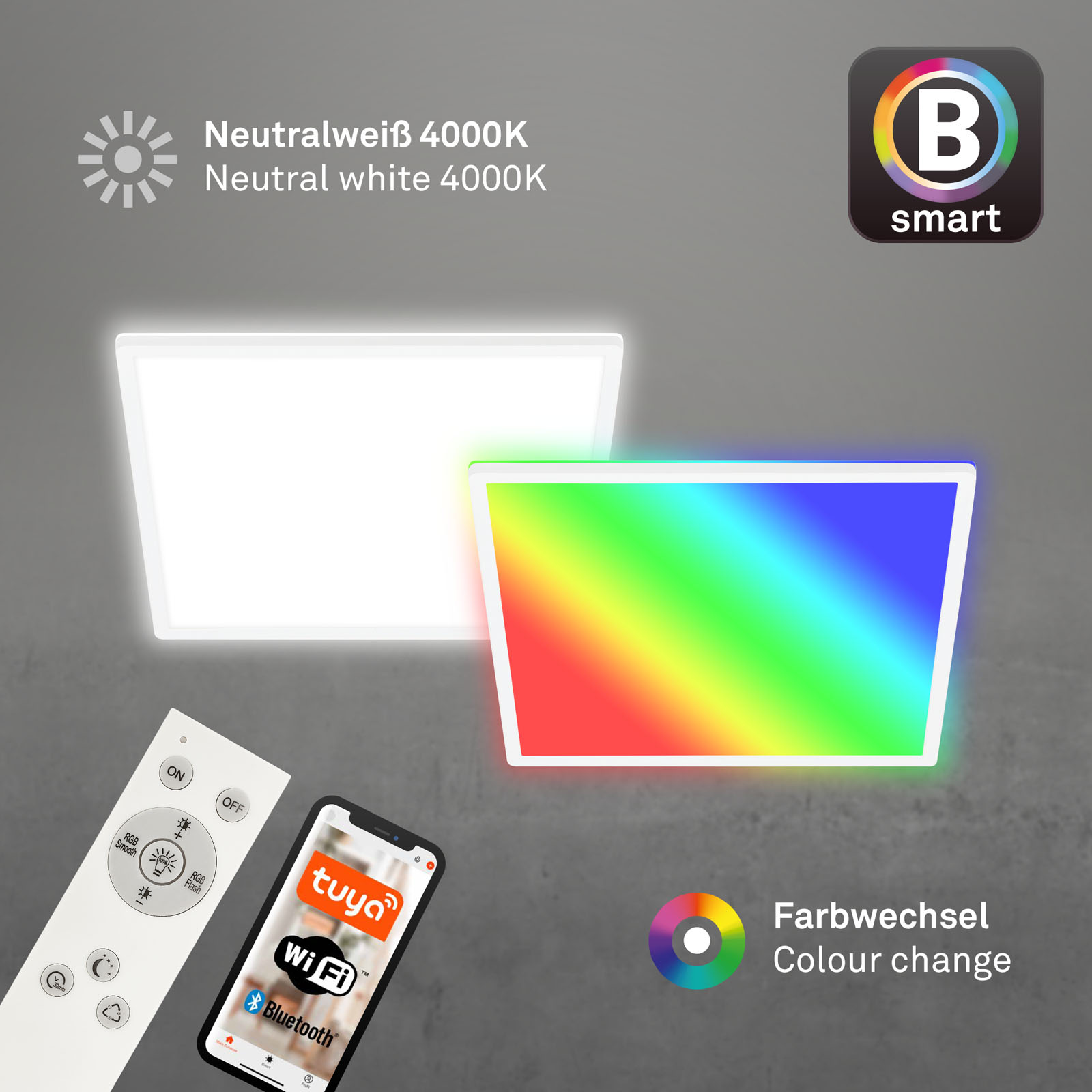 B smart RGB/W-LED Panel weiß