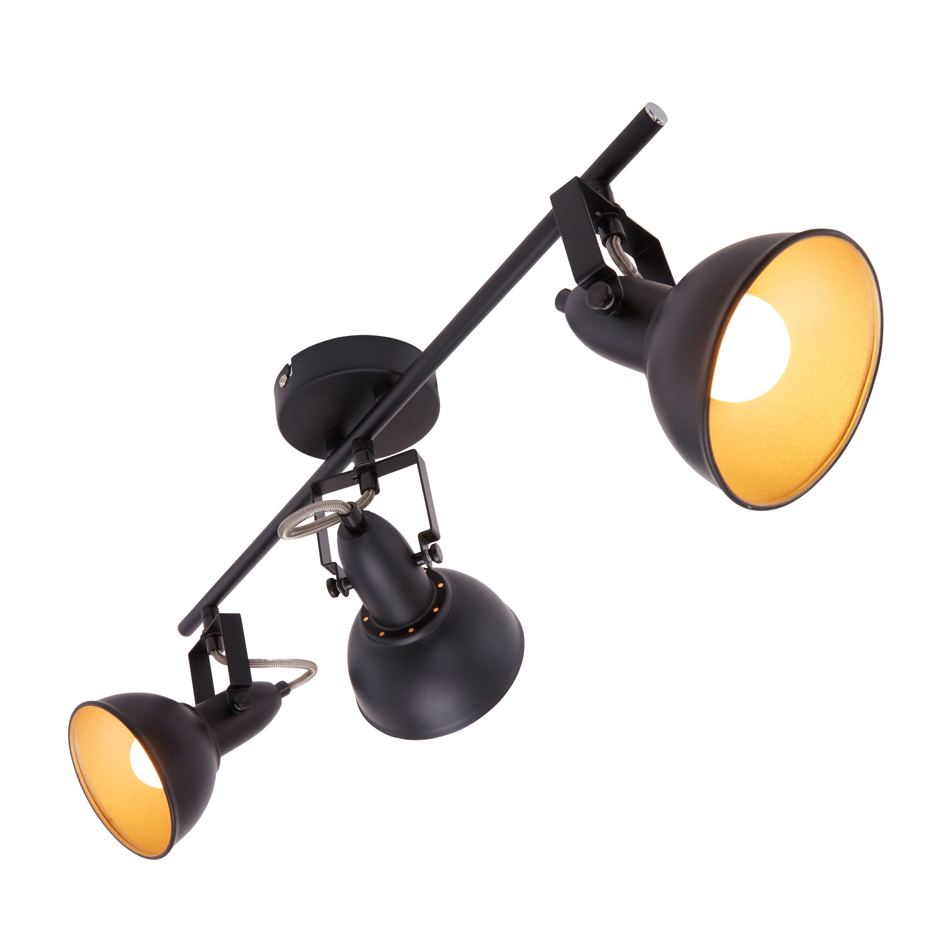 Ceiling light black-gold E14. excl. cutout slant