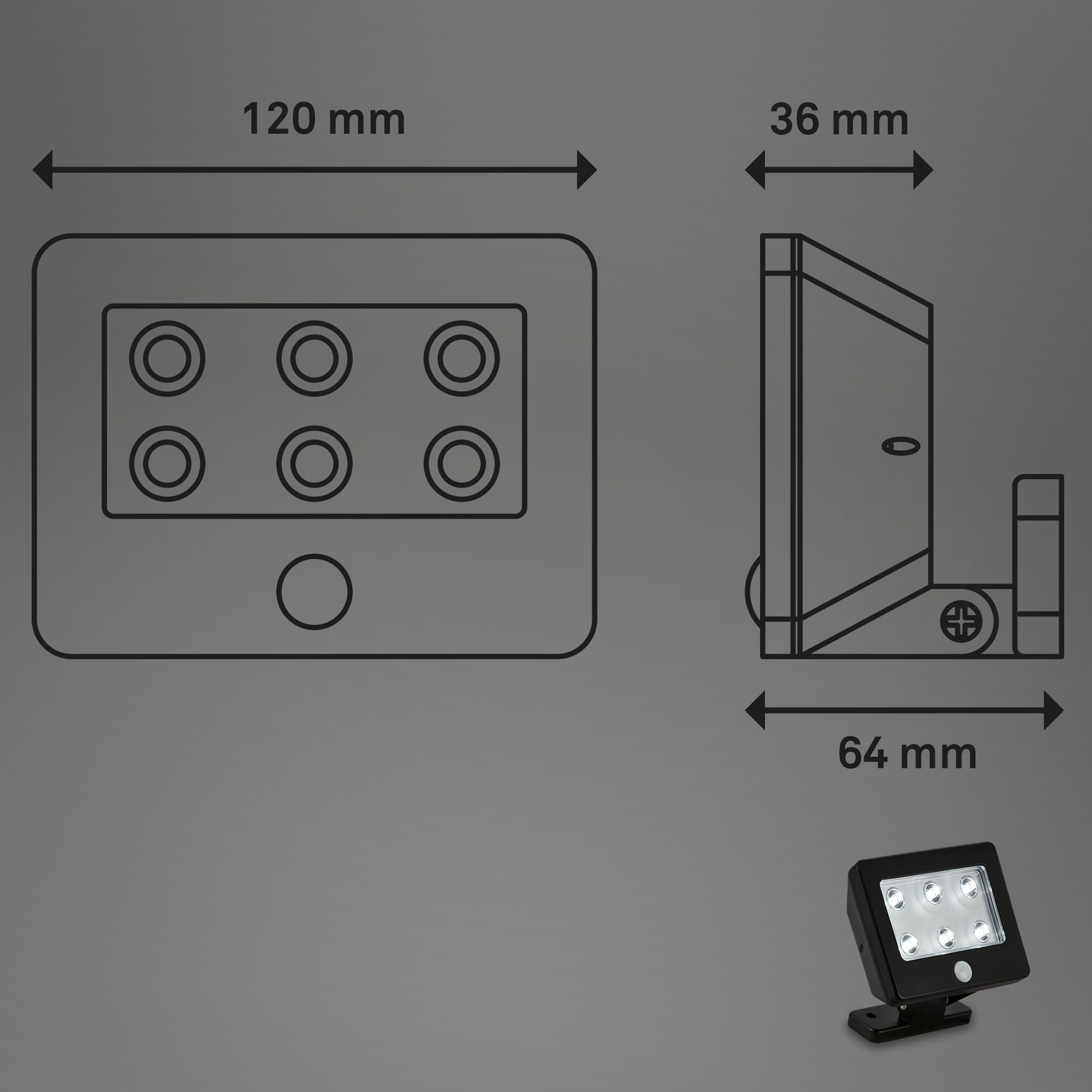 LED Außenleuchte Schwarz