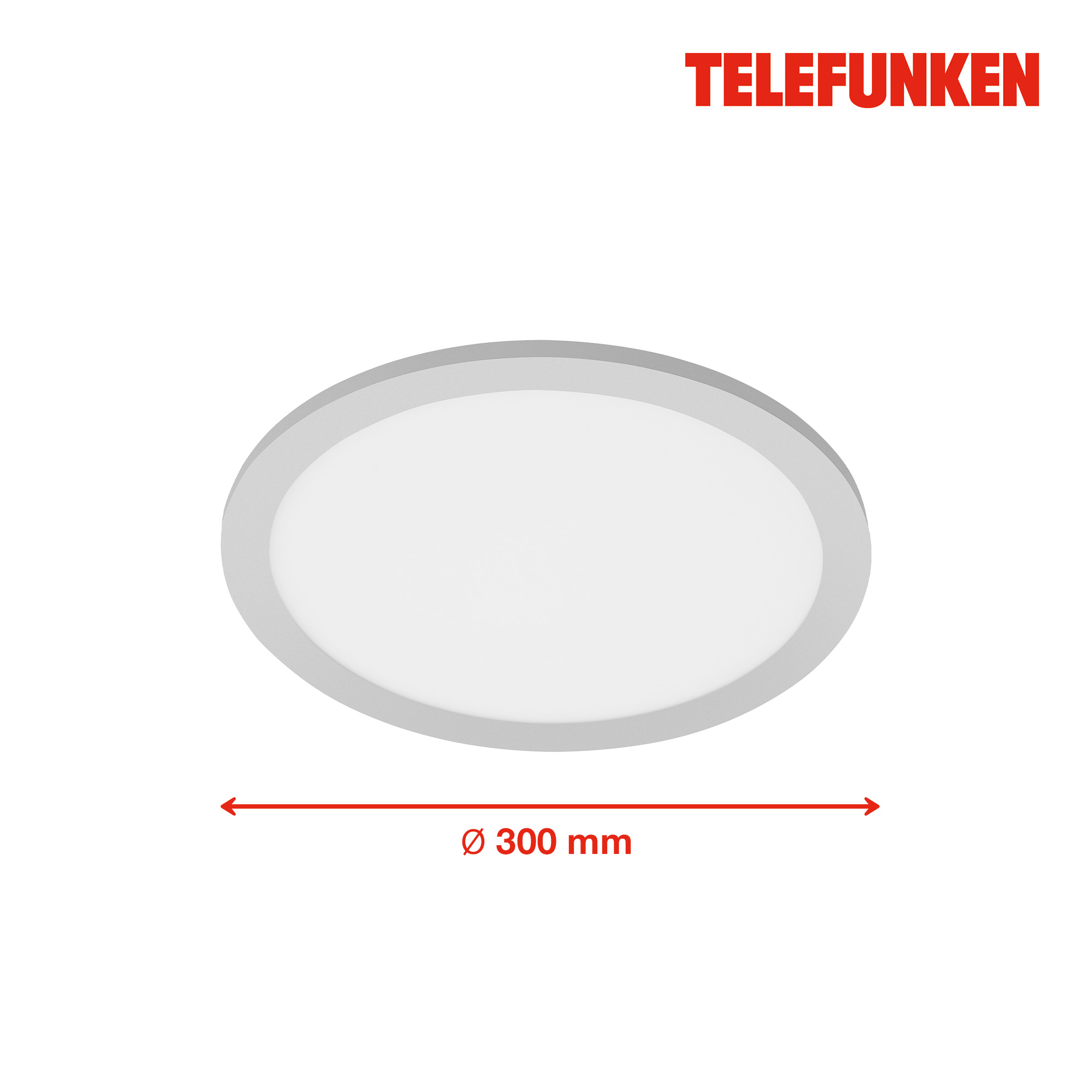 Sensor-LED Panel chrom-matt-weiß LED/18W inkl. Sensor Maßzeichnung