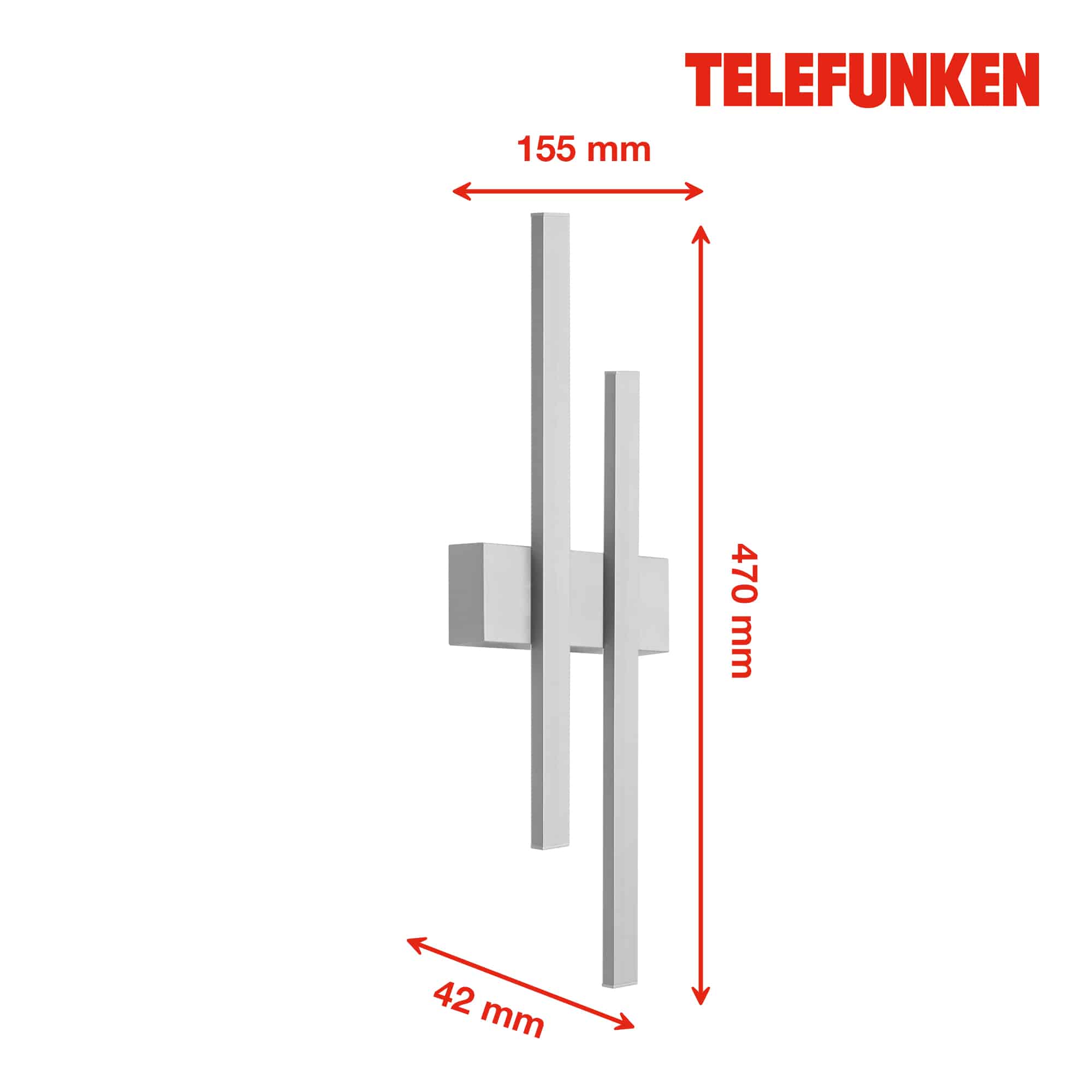 TELEFUNKEN LED Außenwandleuchte Silber