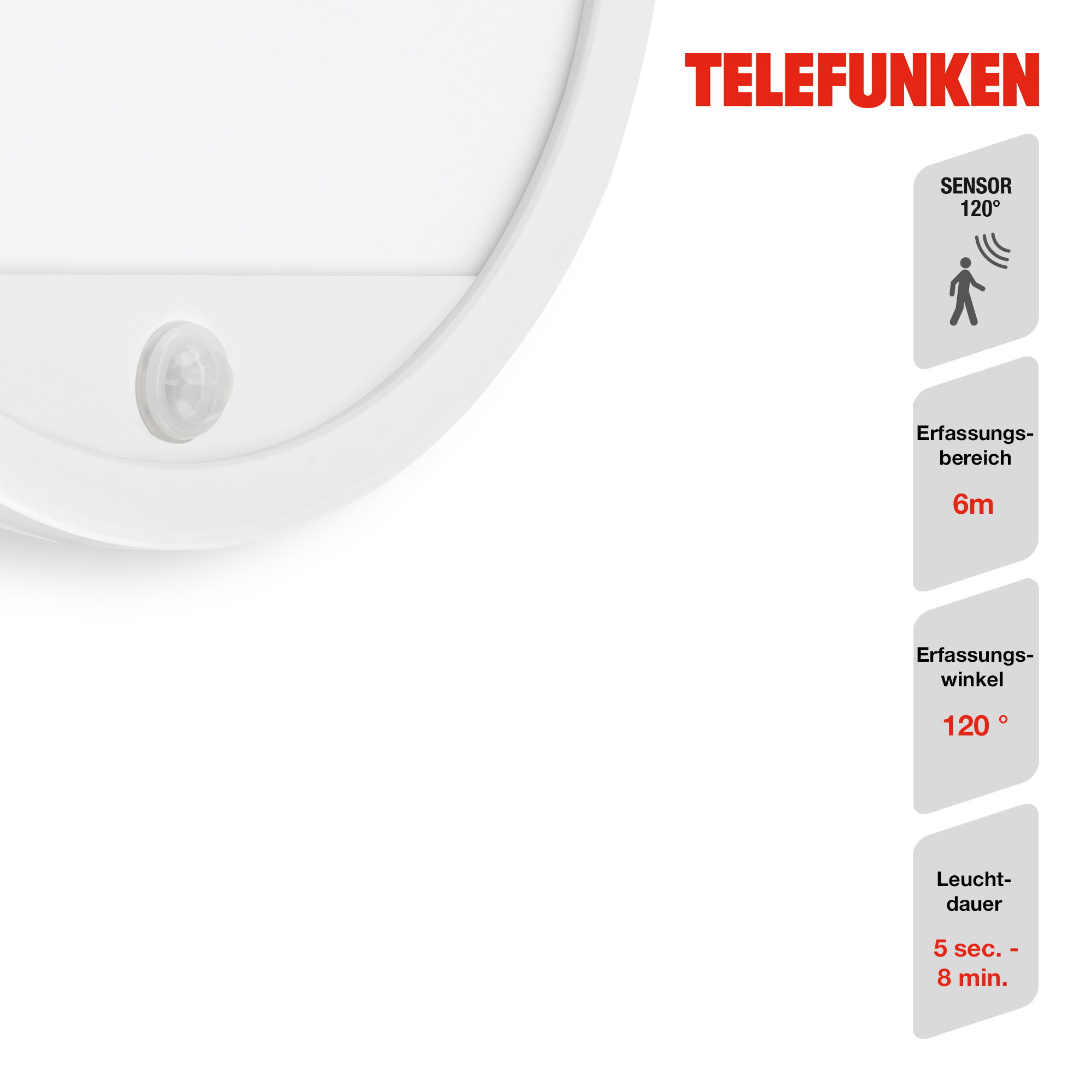 TELEFUNKEN LED Außenwandleuchte Weiß