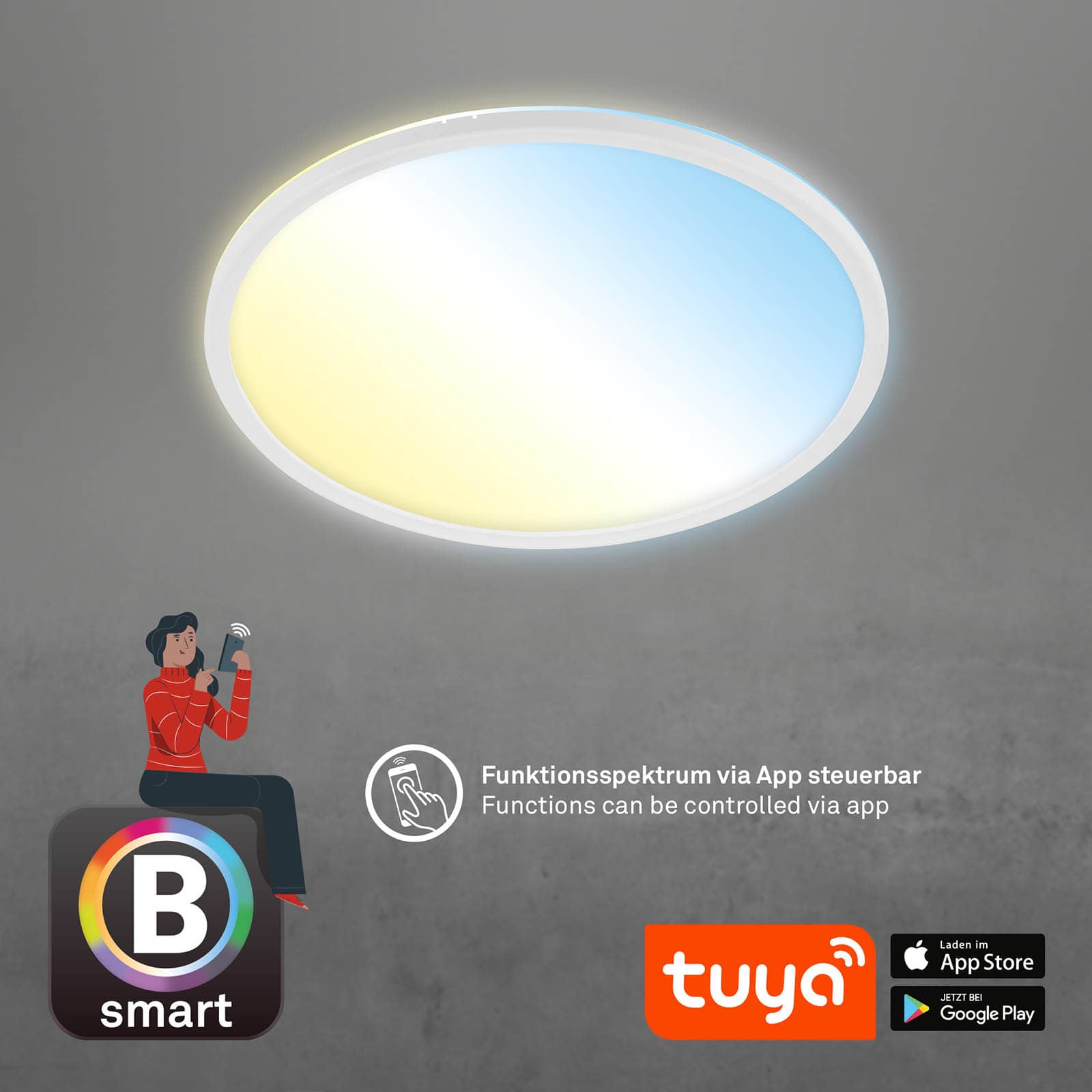 CCT LED Panel Weiß Appsteuerung