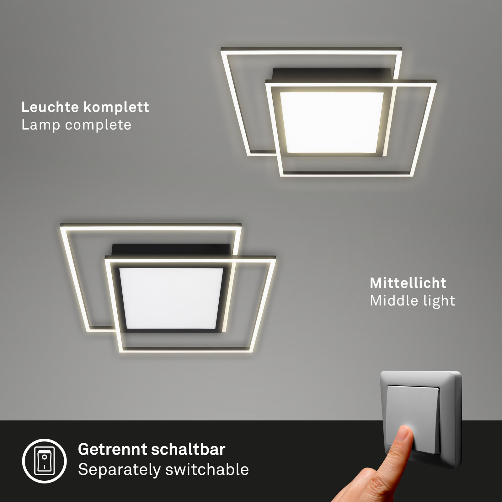 Lampada a LED sottopensile BELL con interruttore