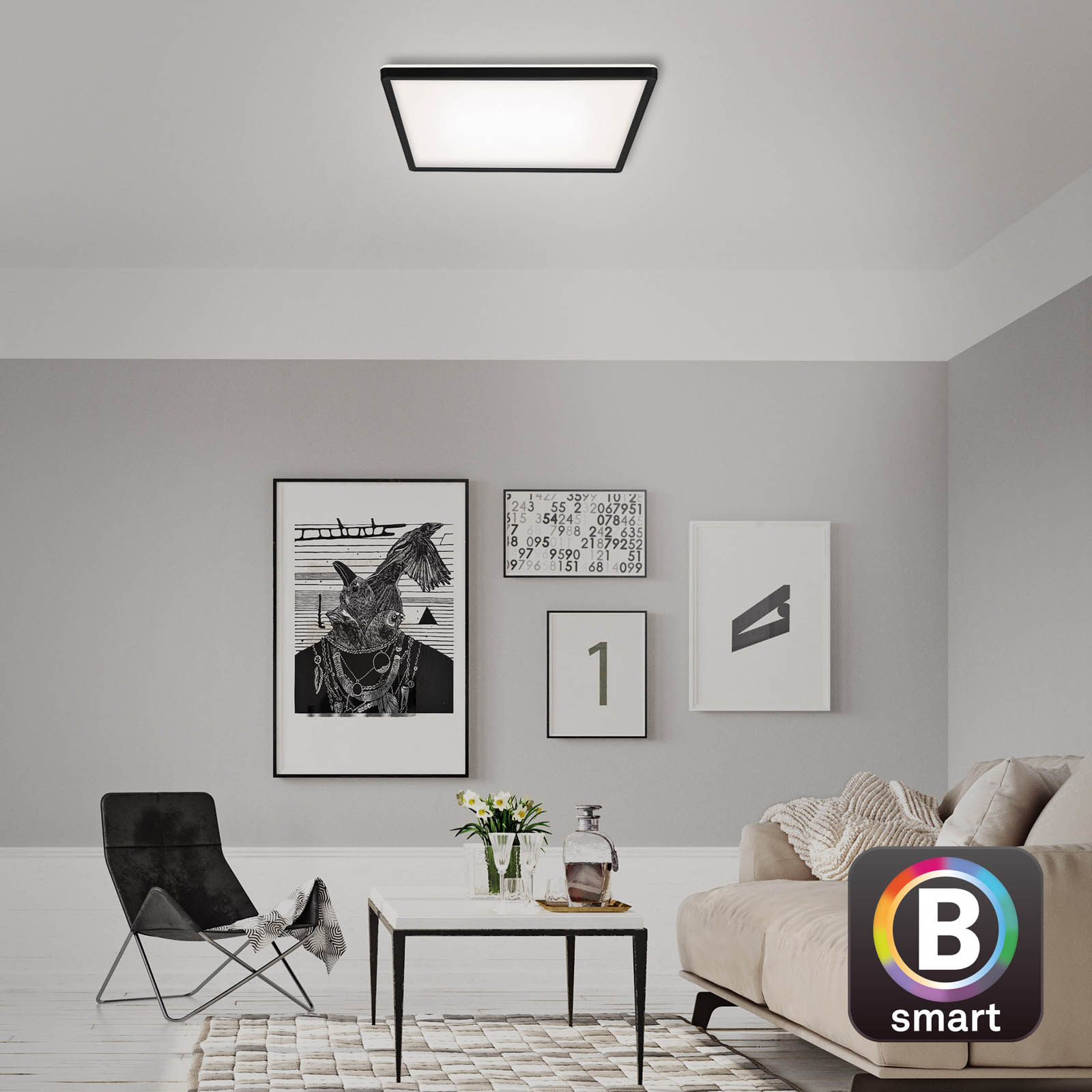 CCT LED Panel Schwarz Smart Home