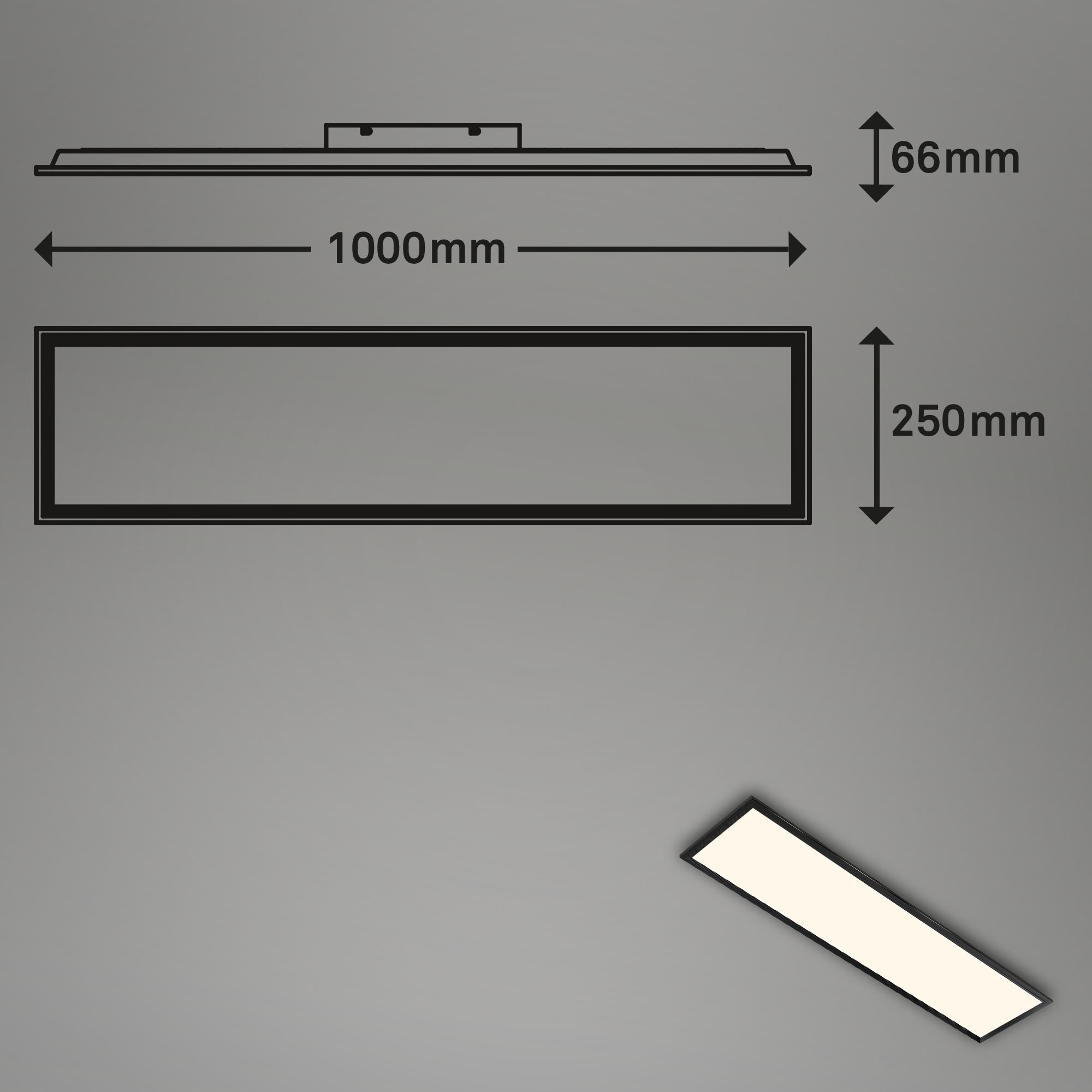 RGB CCT LED Panel schwarz LED-Platine + RGB-LED Maßzeichnung