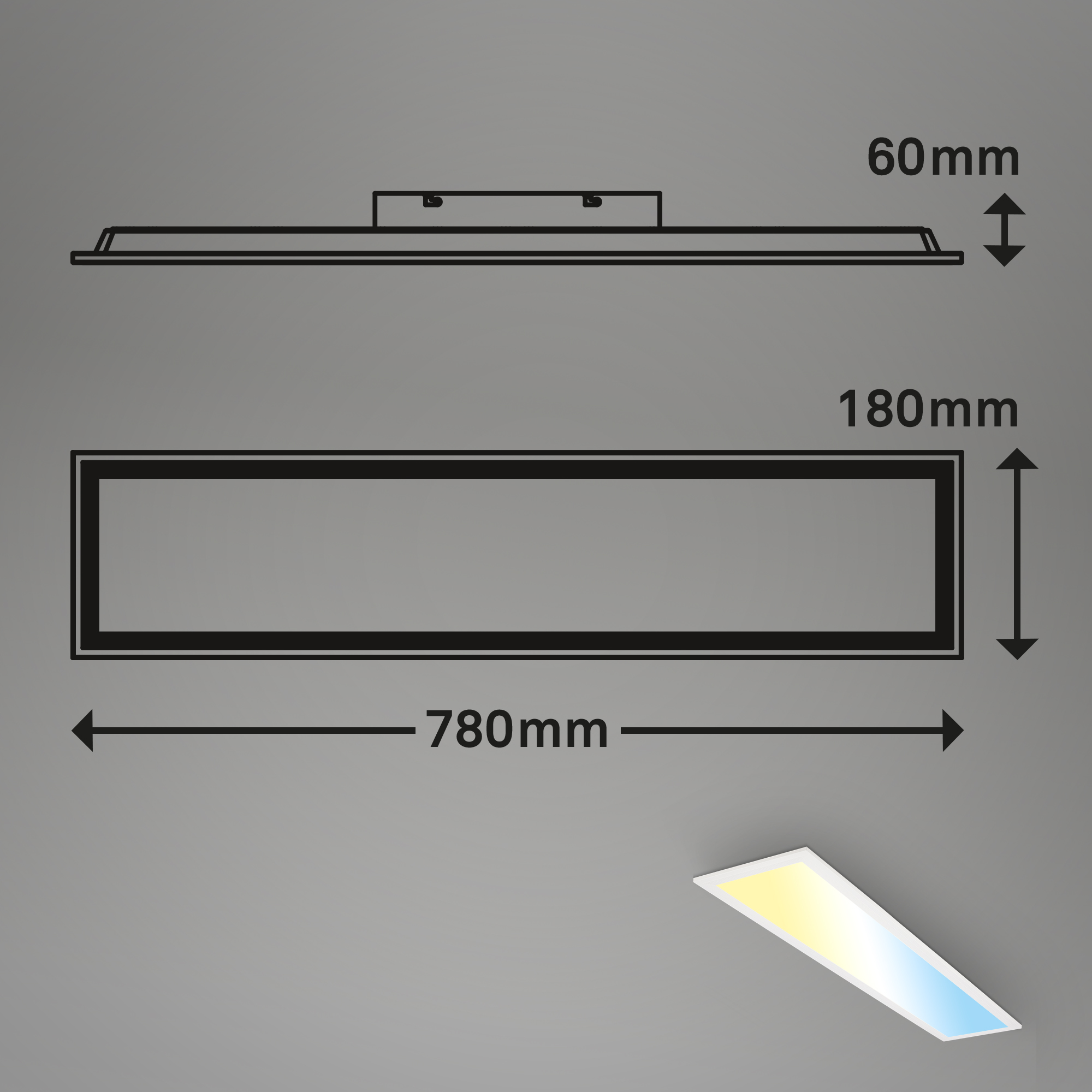 LED Panel 78 cm weiß Maße