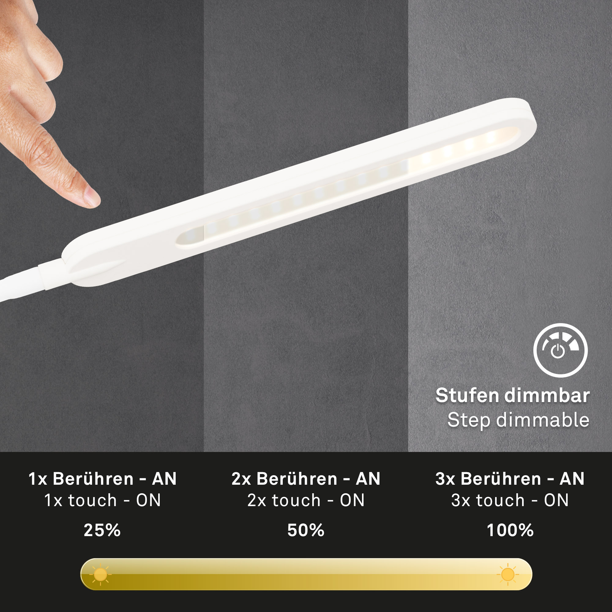 CCT LED Tischleuchte weiß LED Funktion2