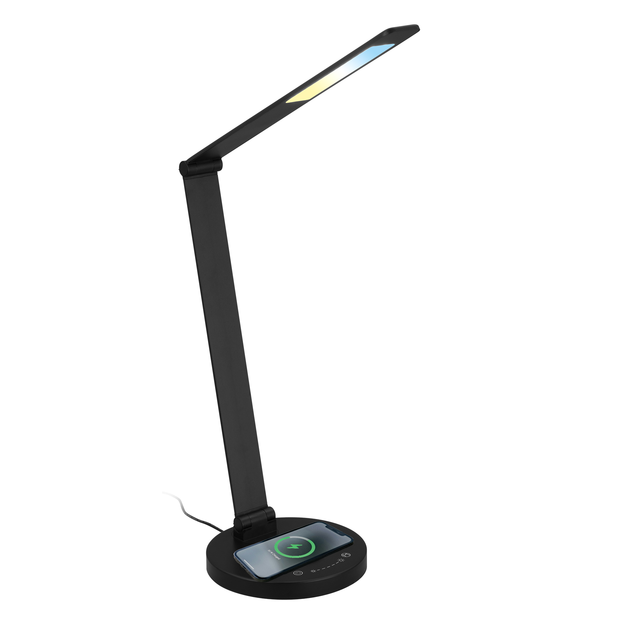 Briloner Cuma LED lampada da tavolo, superficie di carica induttiva, dimmerabile, nero