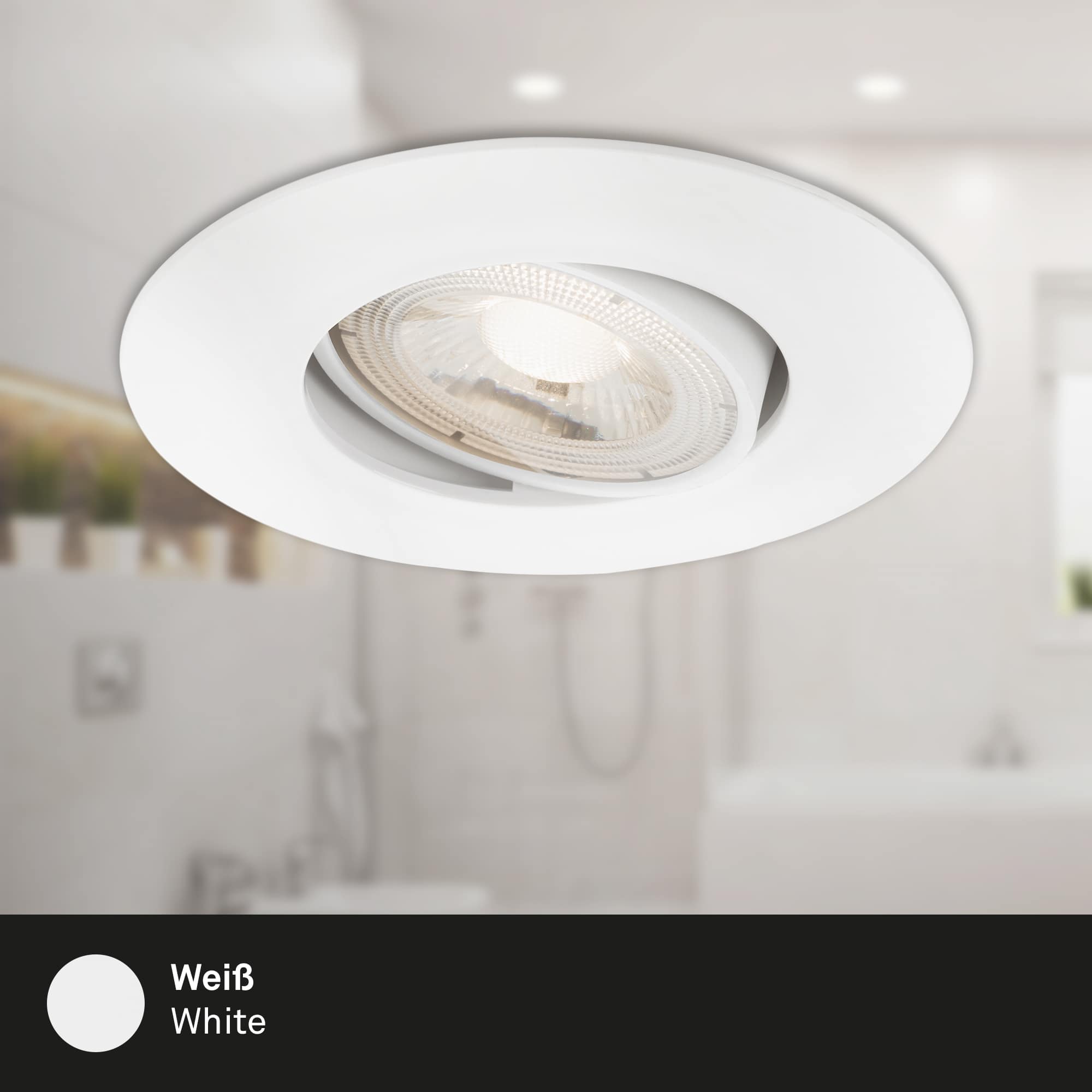 LED Recessed luminaire 4 4 cm 3x4 9W 480lm white