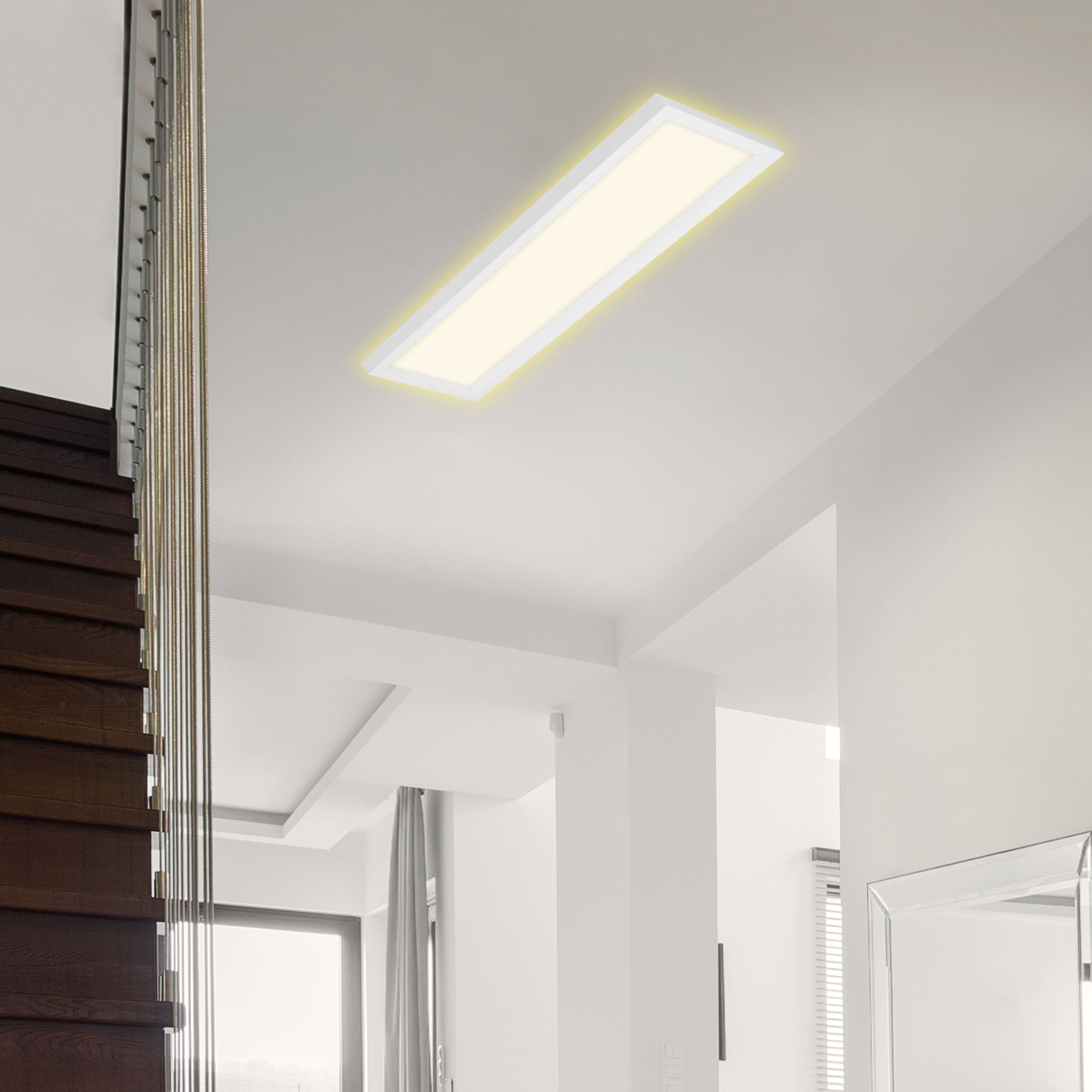 LED Deckenleuchte mit AufsatzrahmenundLED Backlight weiß 1xLED Milieu2