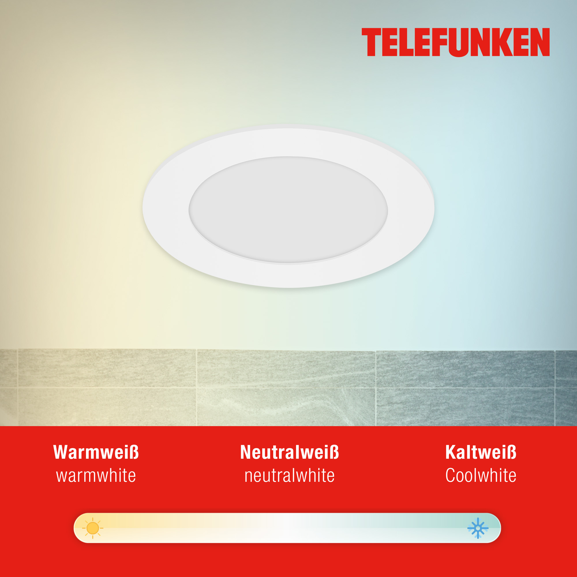 TELEFUNKEN Smart LED Einbauleuchte Weiß