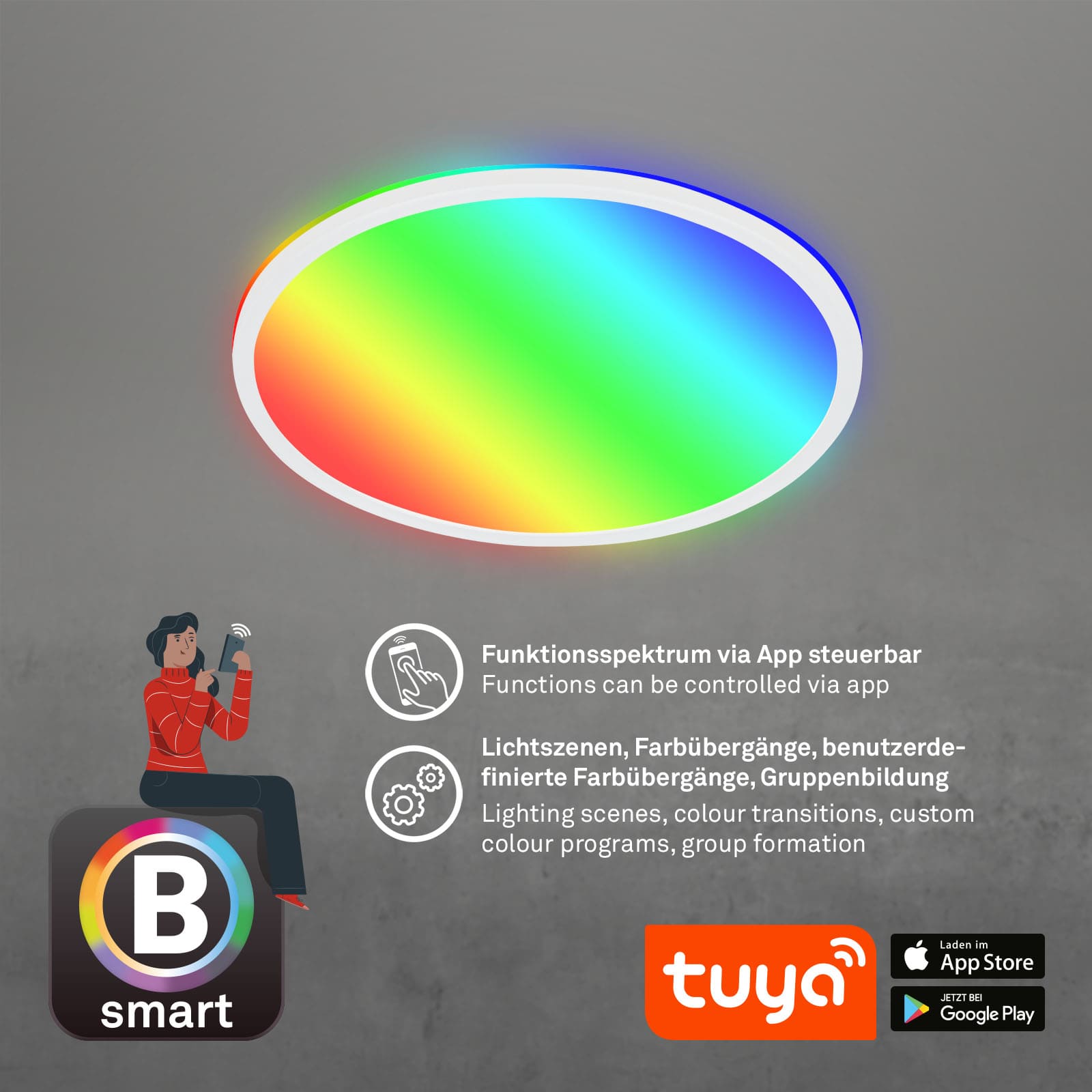 B smart RGB/W-LED Panel weiß