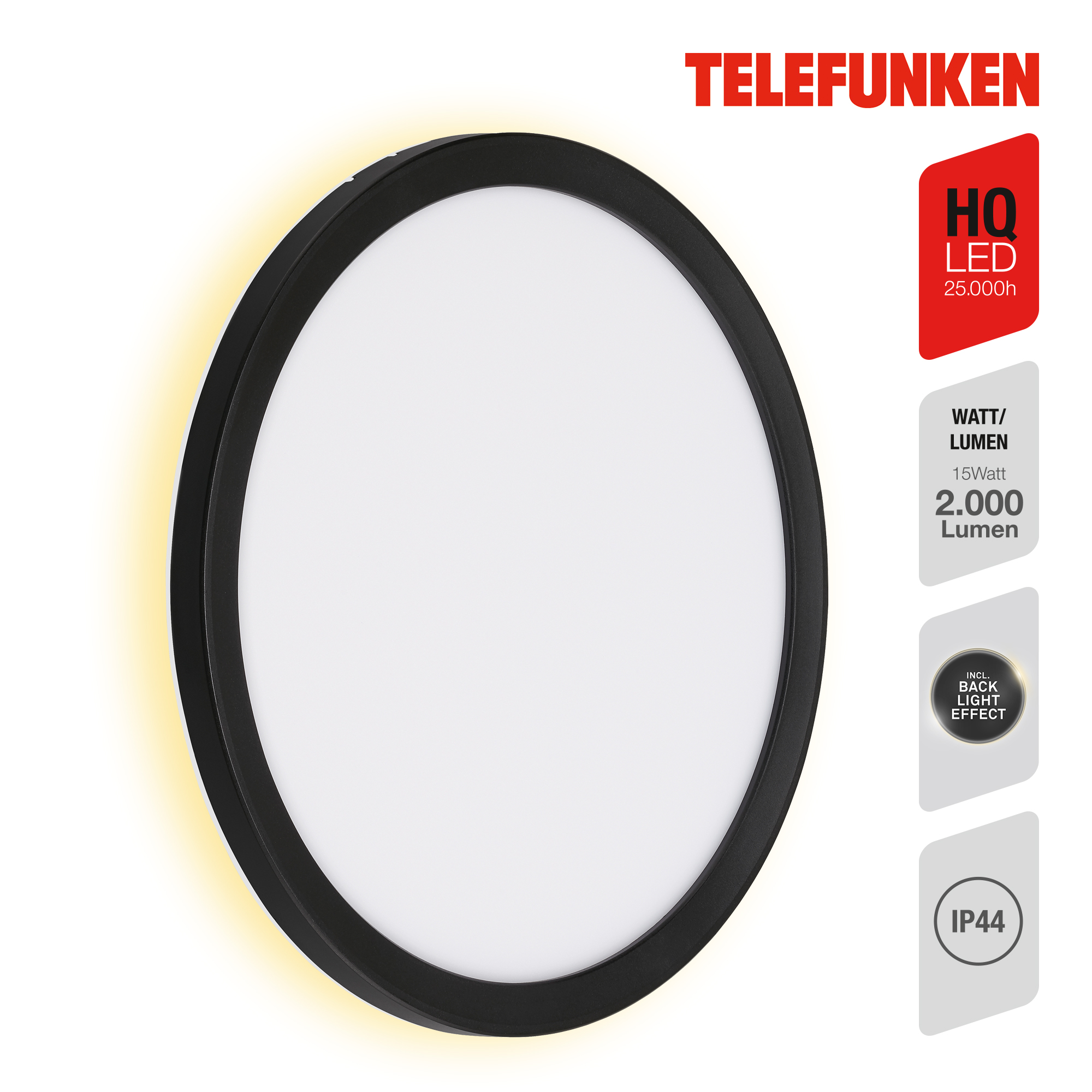 TELEFUNKEN LED Außenwandleuchte Schwarz