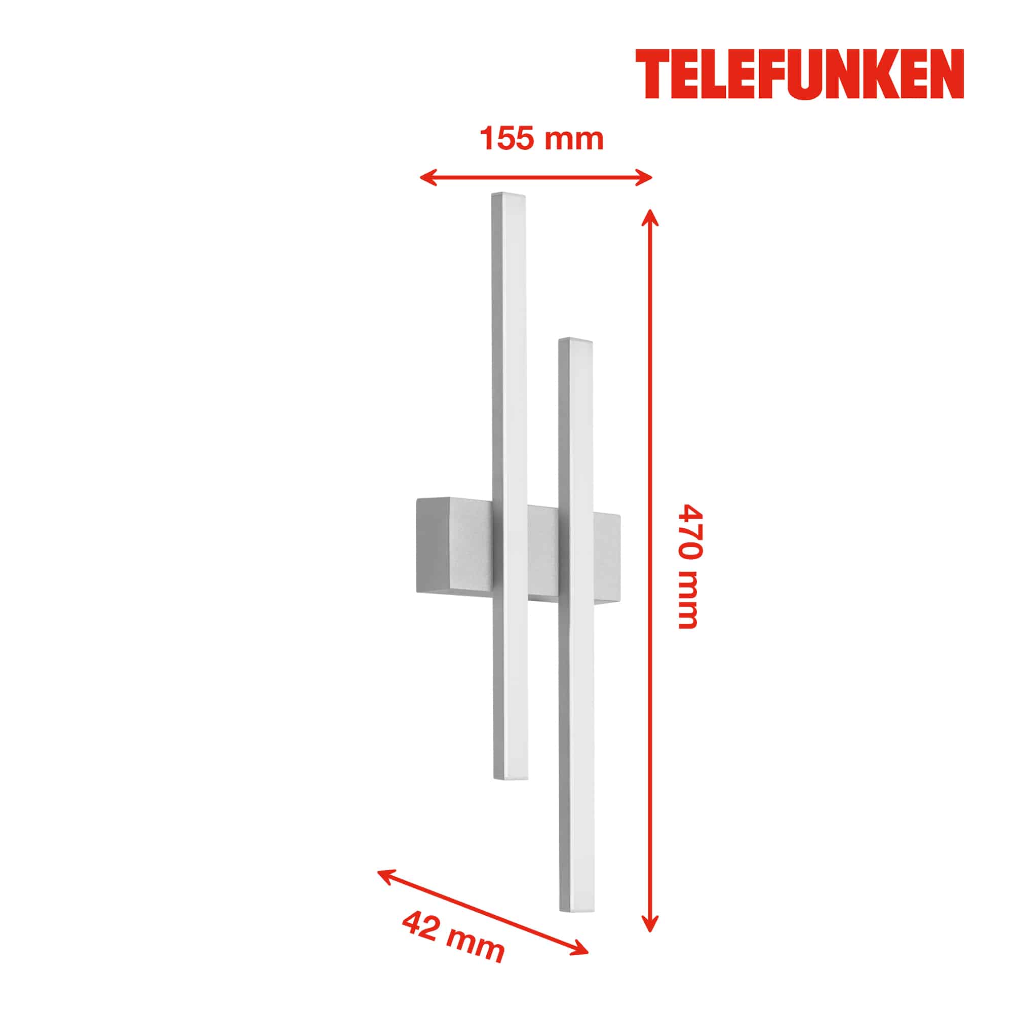 TELEFUNKEN LED Außenwandleuchte Silber