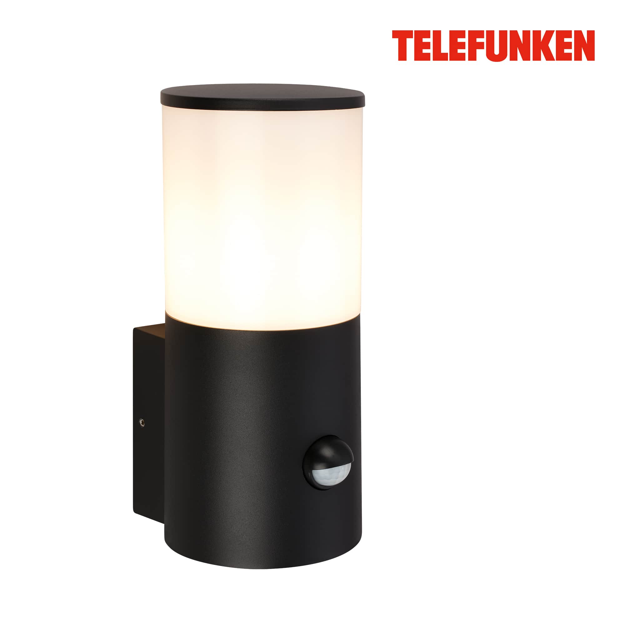 Telefunken LED wall lamp, motion detector, splash water protection