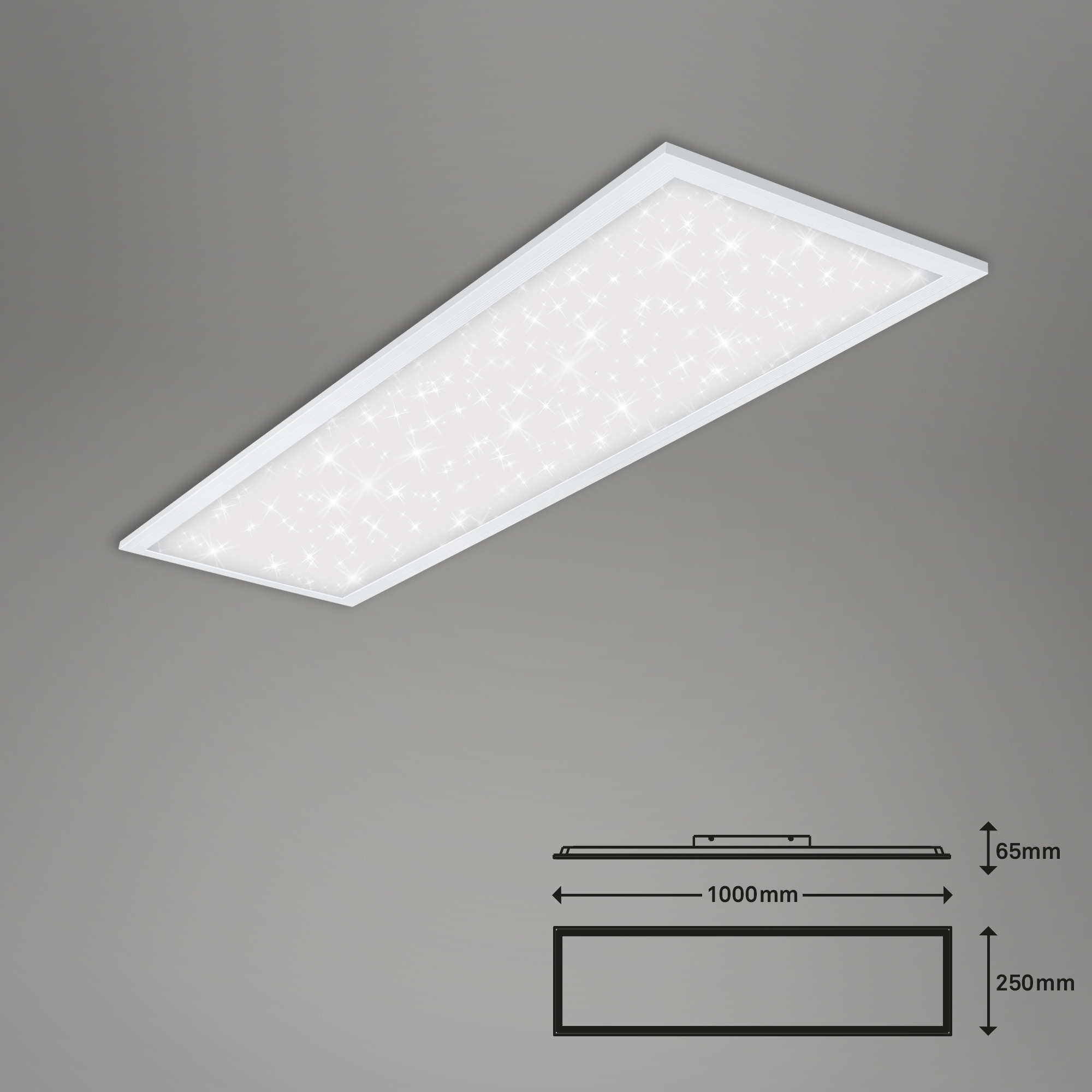 Ultraflaches CCT Sternenhimmel-LED Panel weiß LED Maßzeichnung