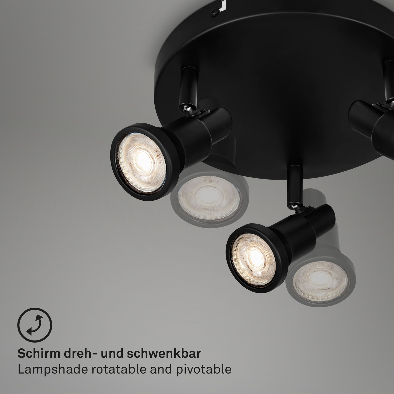 LED Spotleuchte schwarz LED/GU10 Freisteller2