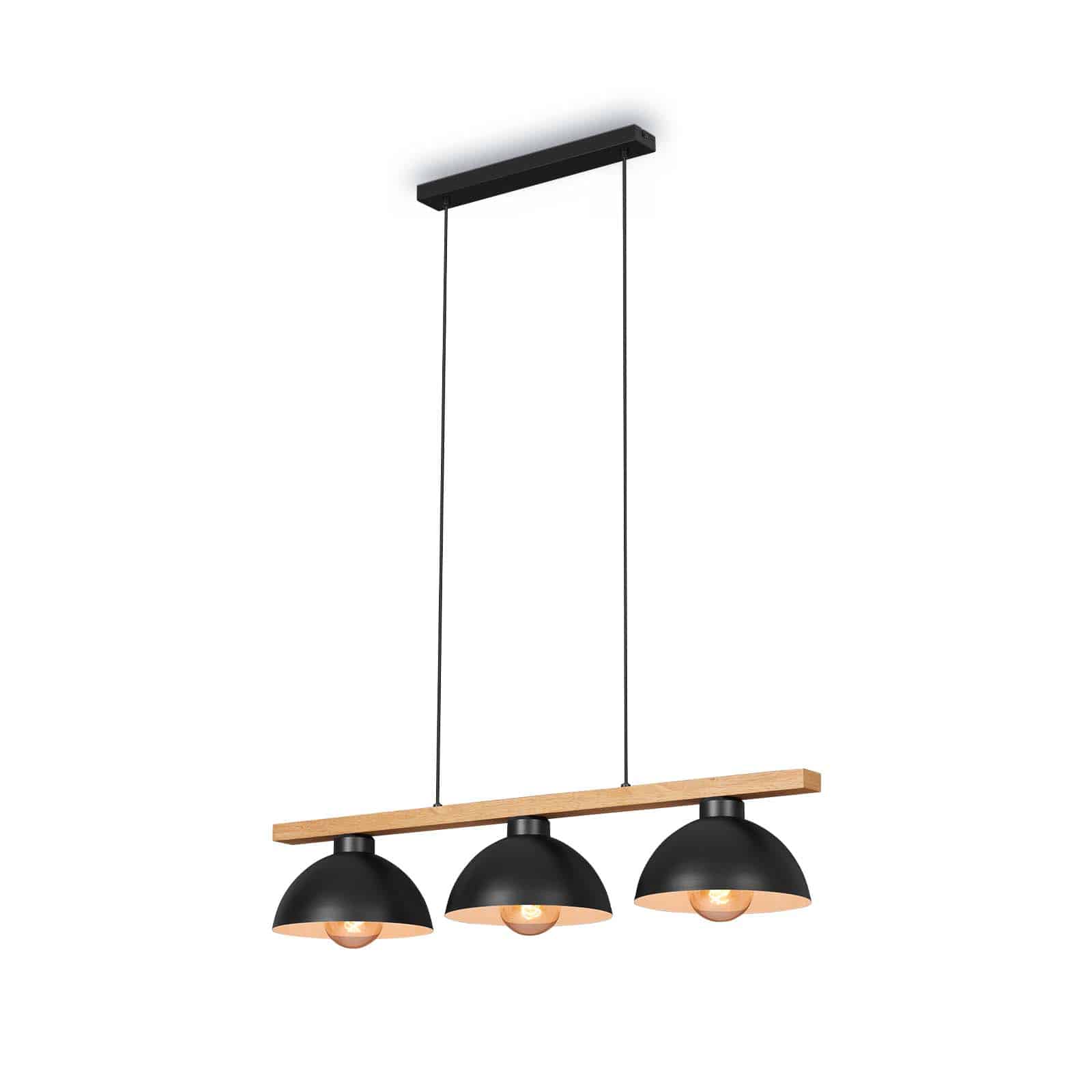 Hanglamp 103,5 cm 3x exkl. E27 40W zwart