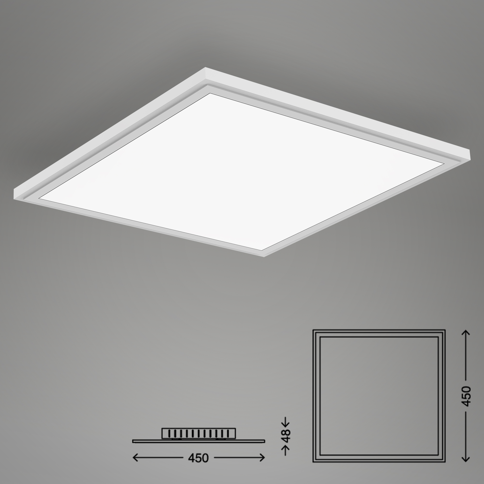 Ultraflaches LED Panel weiß LED Maßzeichnung