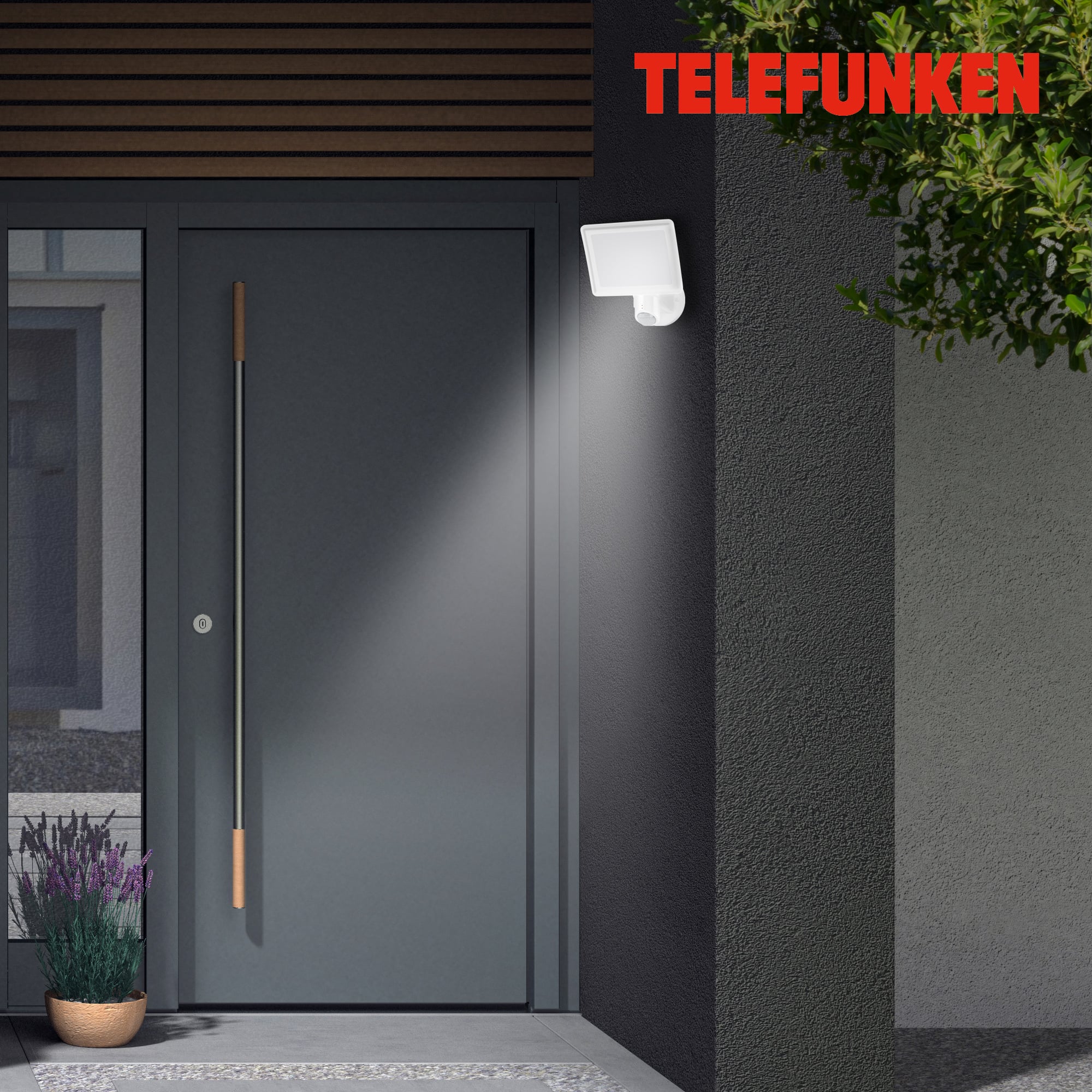 TELEFUNKEN LED Sensor Außenstrahler Weiß