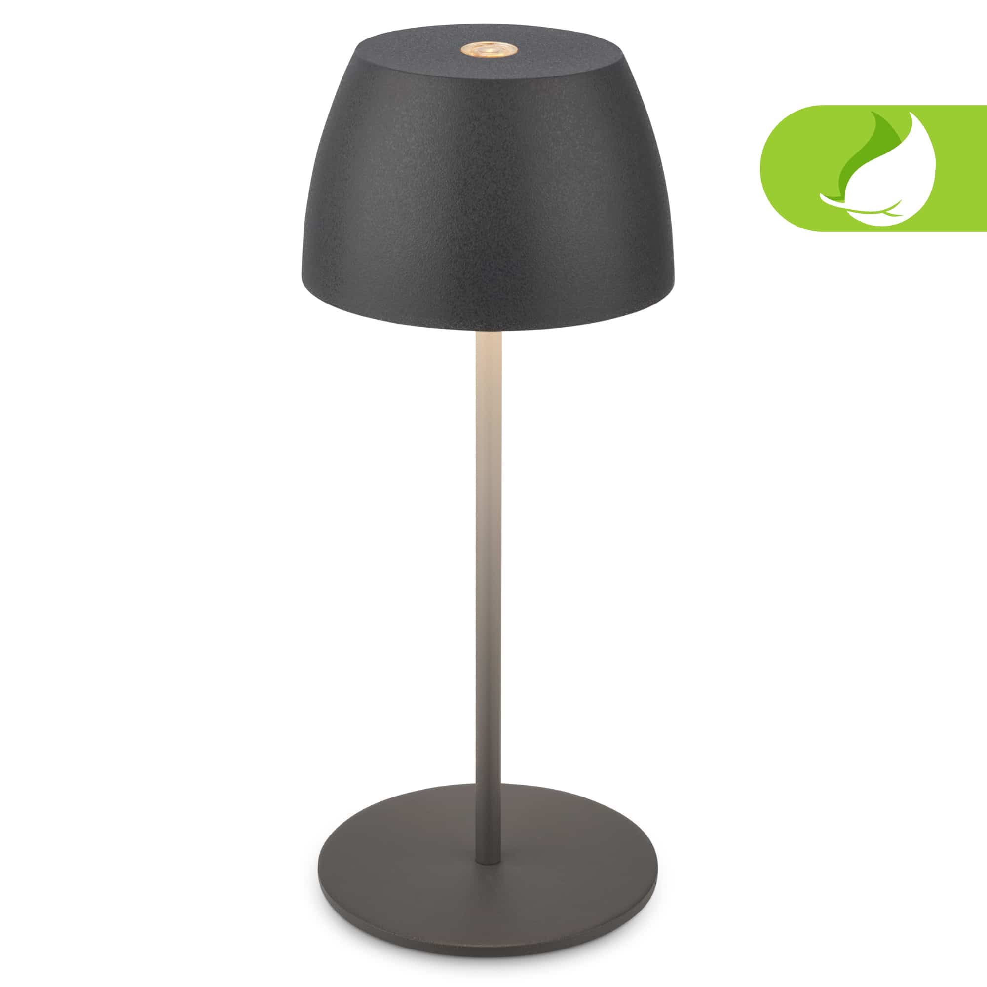 Briloner Serina Mini LED table lamp cordless IP44, dimmable, touch, anthracite